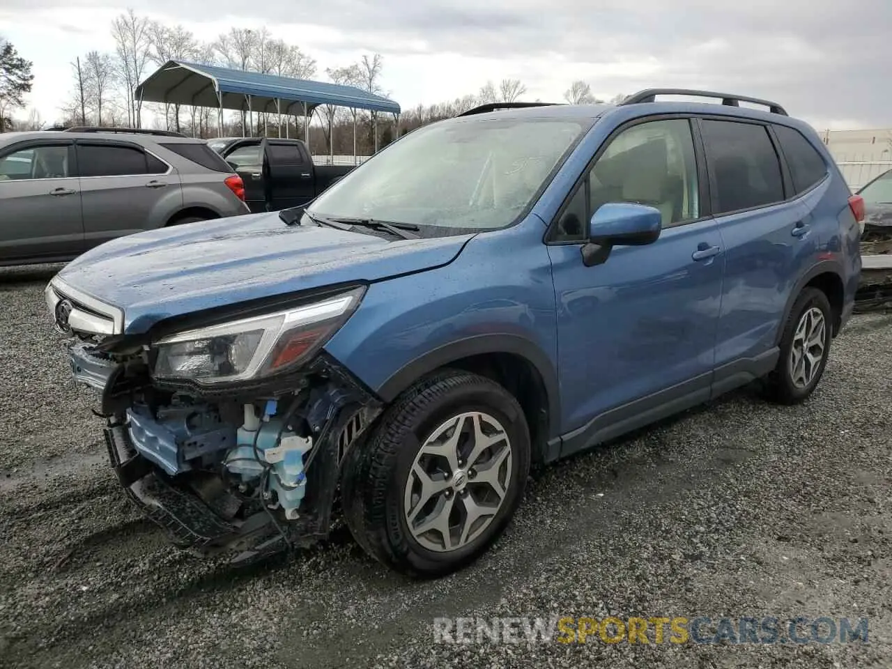 1 Photograph of a damaged car JF2SKAFC3MH402632 SUBARU FORESTER 2021