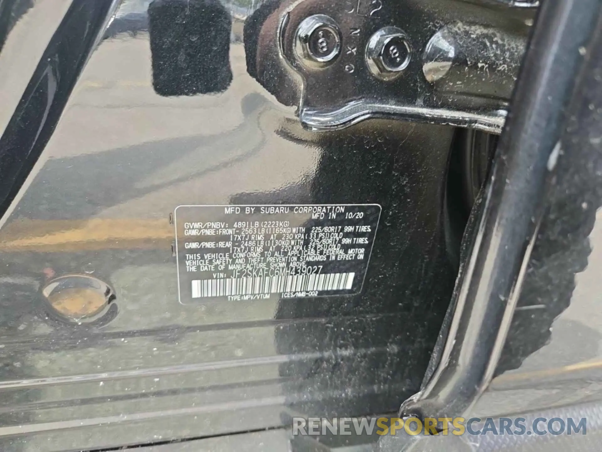 4 Photograph of a damaged car JF2SKAFC6MH439027 SUBARU FORESTER 2021