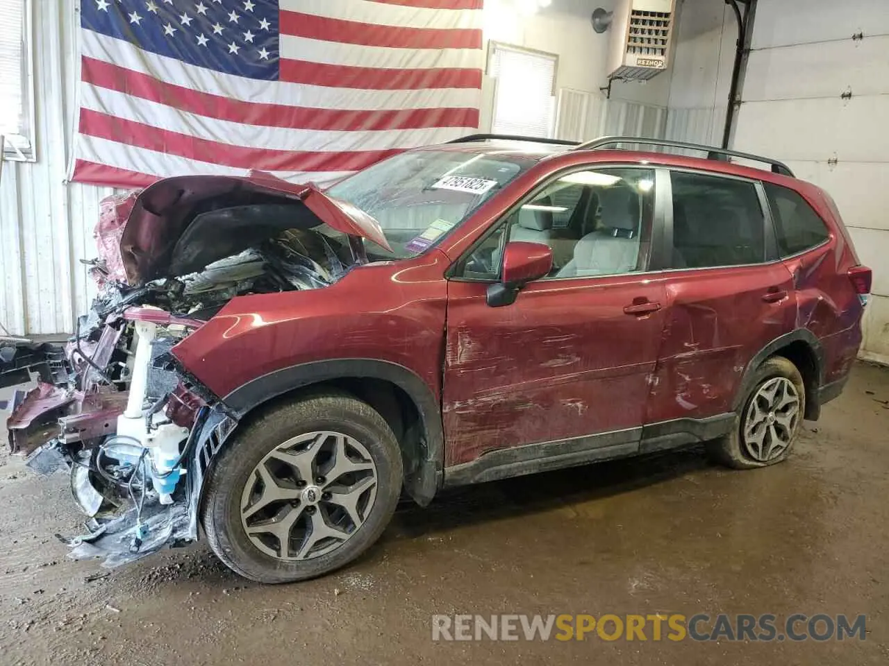 1 Photograph of a damaged car JF2SKAJC2MH488734 SUBARU FORESTER 2021