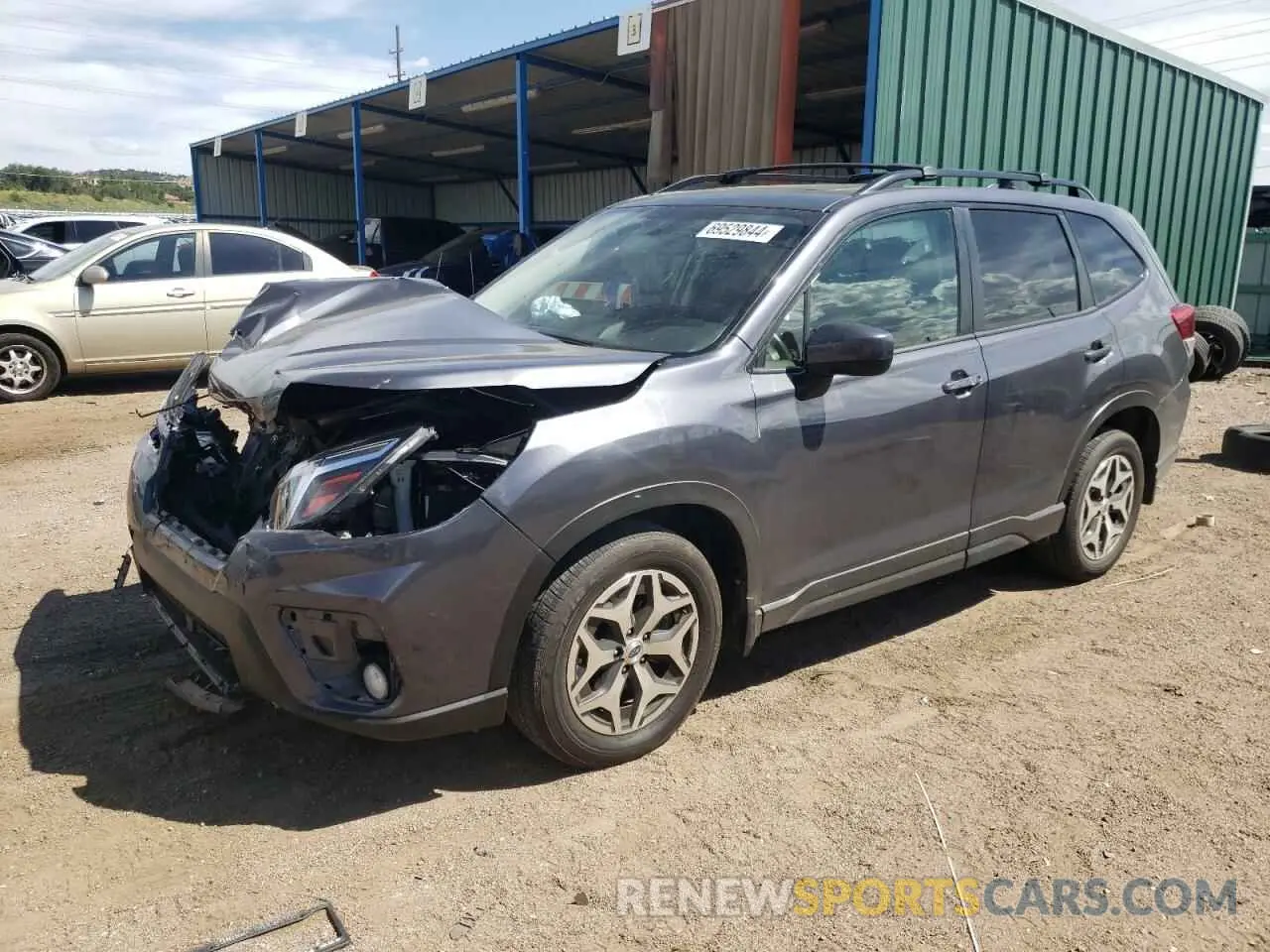 1 Photograph of a damaged car JF2SKAJC8MH580382 SUBARU FORESTER 2021