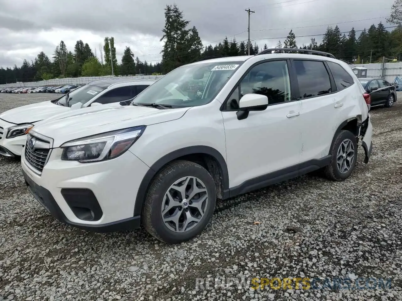 1 Photograph of a damaged car JF2SKAJC9MH491629 SUBARU FORESTER 2021