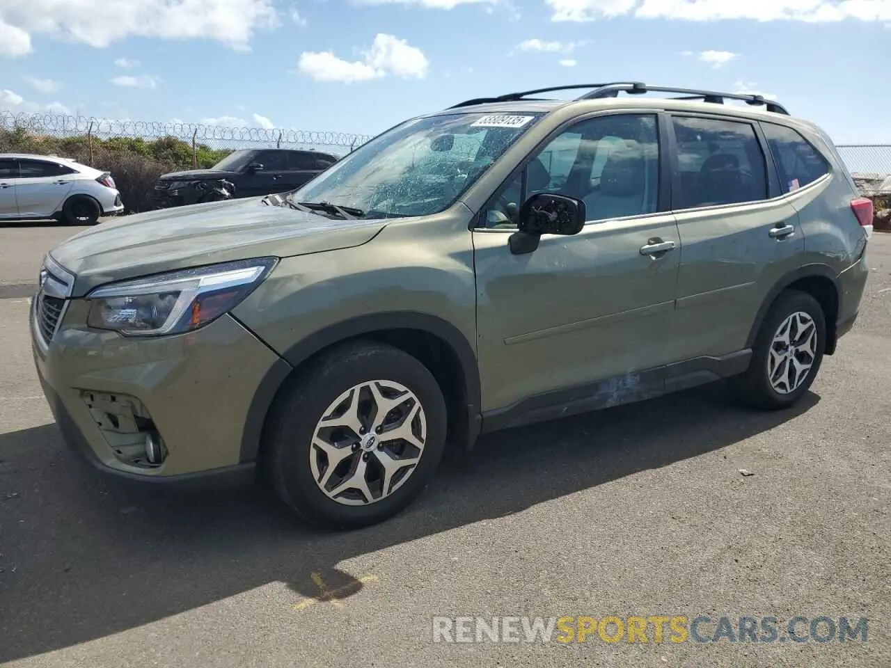 1 Photograph of a damaged car JF2SKAJCXMH480462 SUBARU FORESTER 2021