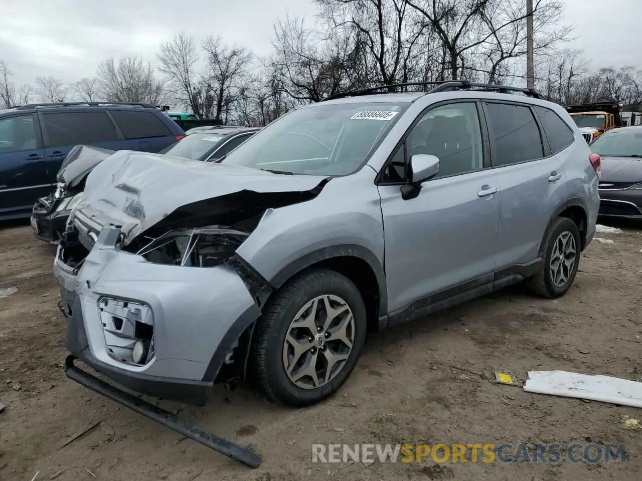 1 Photograph of a damaged car JF2SKAJCXMH512875 SUBARU FORESTER 2021