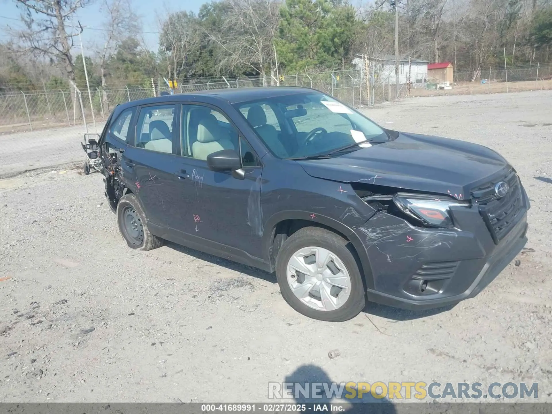 1 Photograph of a damaged car JF2SKAAC5NH487417 SUBARU FORESTER 2022