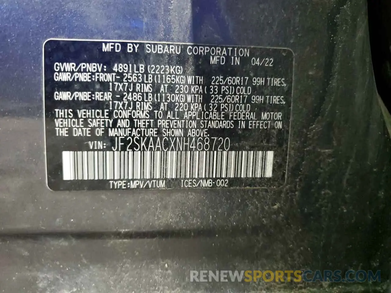 13 Photograph of a damaged car JF2SKAACXNH468720 SUBARU FORESTER 2022