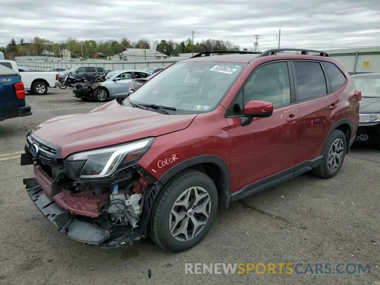 1 Photograph of a damaged car JF2SKADC2NH441829 SUBARU FORESTER 2022