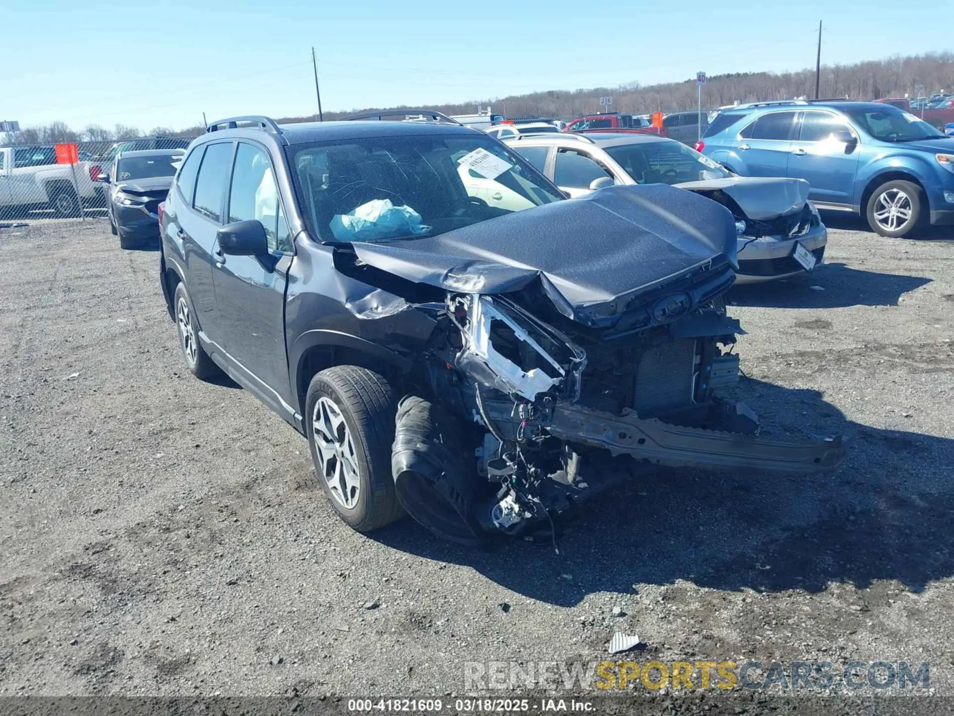 1 Photograph of a damaged car JF2SKADC6NH400961 SUBARU FORESTER 2022