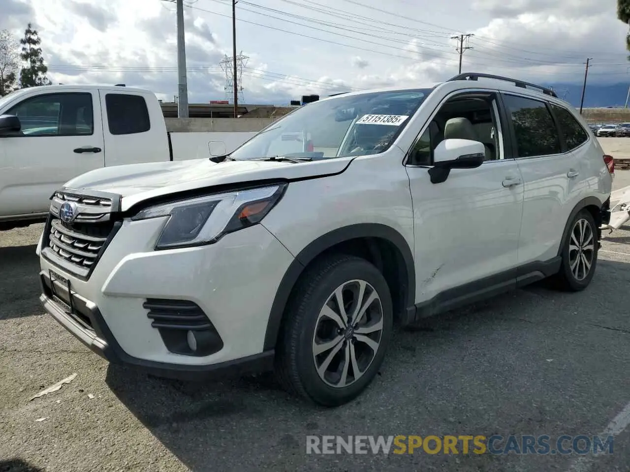 1 Photograph of a damaged car JF2SKAPC7NH418316 SUBARU FORESTER 2022