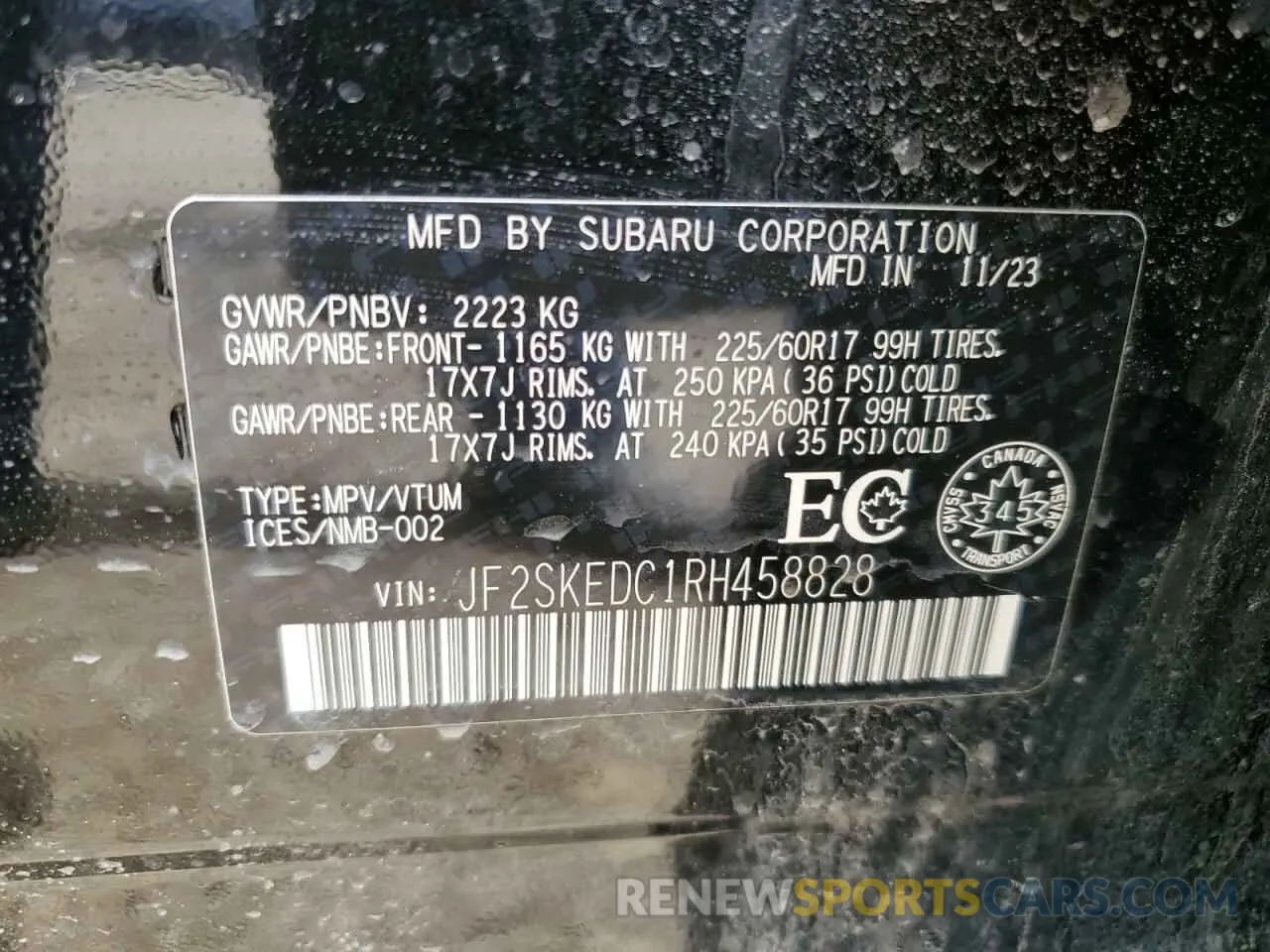 13 Photograph of a damaged car JF2SKEDC1RH458828 SUBARU FORESTER 2024