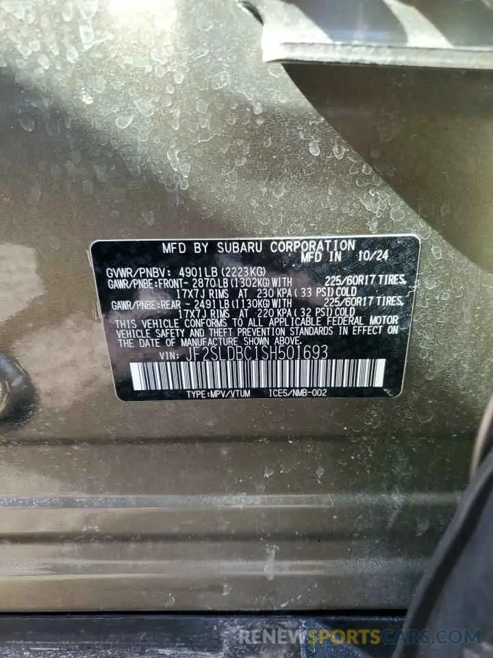 13 Photograph of a damaged car JF2SLDBC1SH501693 SUBARU FORESTER 2025
