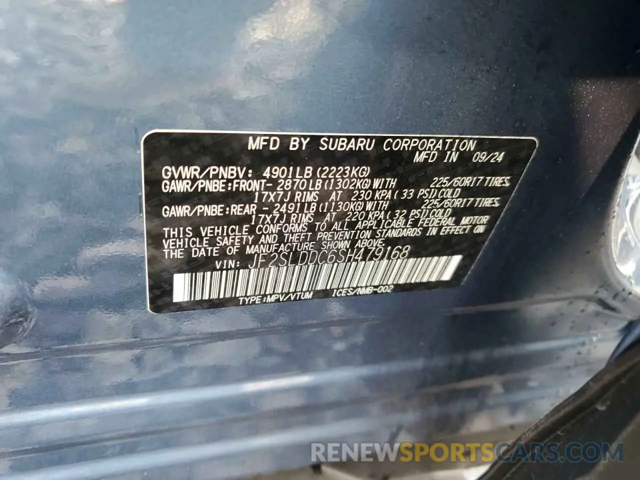 14 Photograph of a damaged car JF2SLDDC6SH479168 SUBARU FORESTER 2025