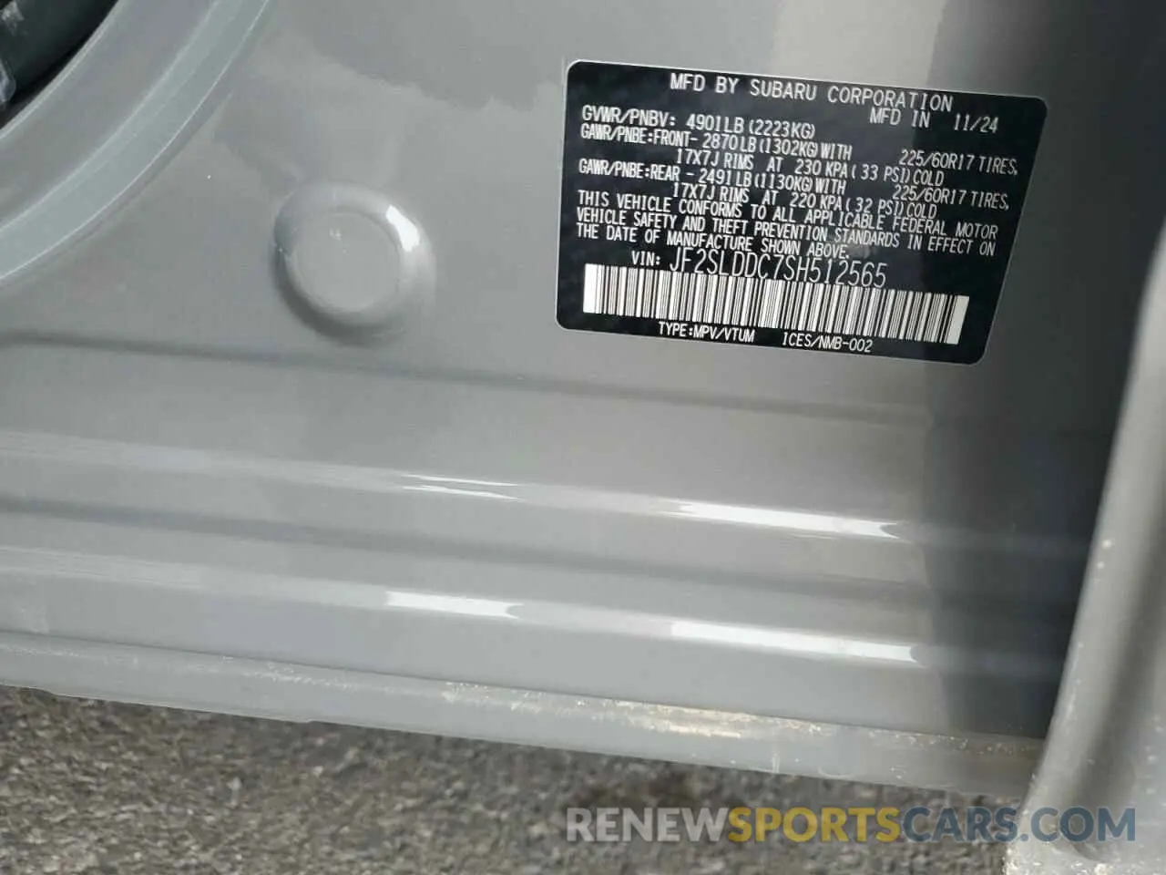 12 Photograph of a damaged car JF2SLDDC7SH512565 SUBARU FORESTER 2025