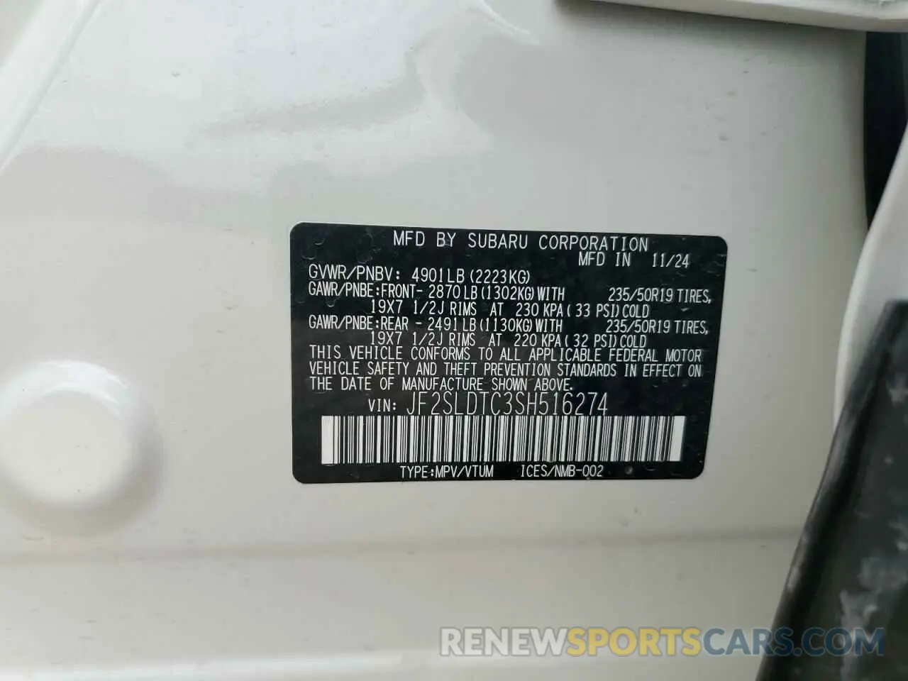 14 Photograph of a damaged car JF2SLDTC3SH516274 SUBARU FORESTER 2025