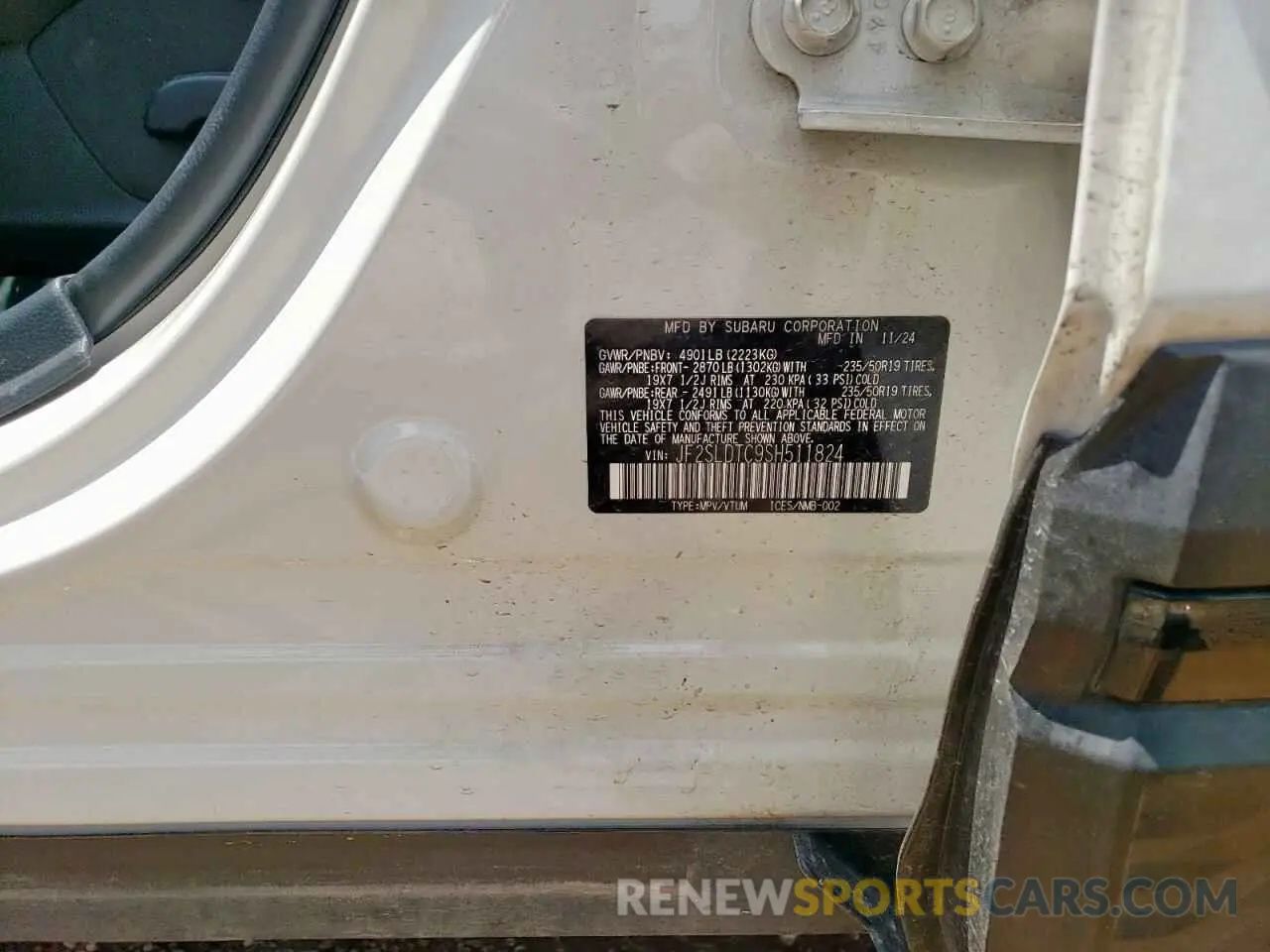 13 Photograph of a damaged car JF2SLDTC9SH511824 SUBARU FORESTER 2025