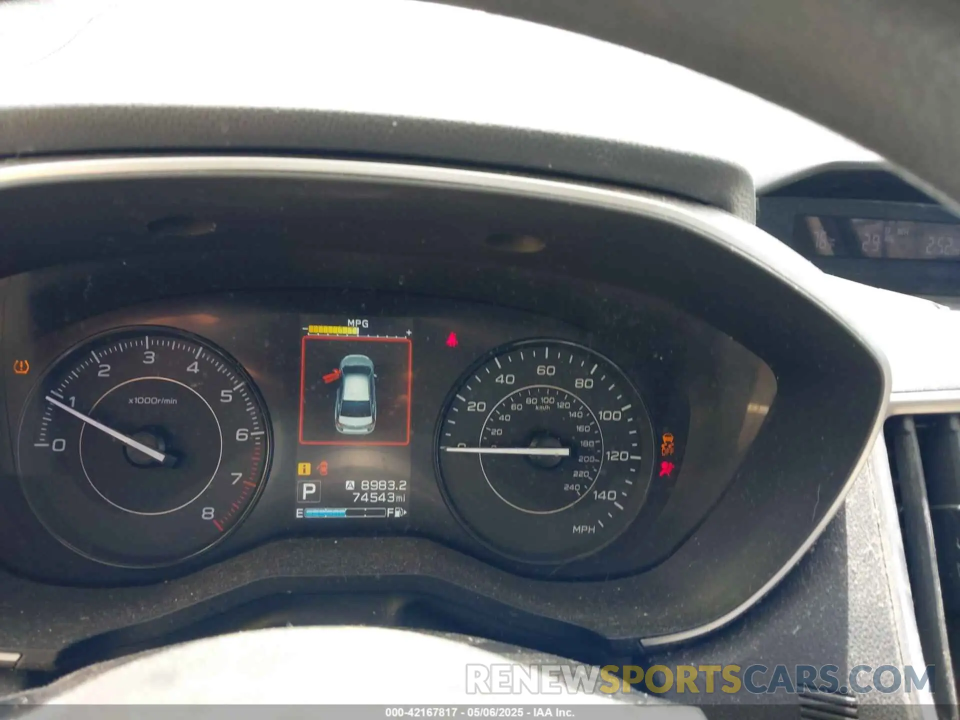 7 Photograph of a damaged car 4S3GKAD64K3626732 SUBARU IMPREZA 2019