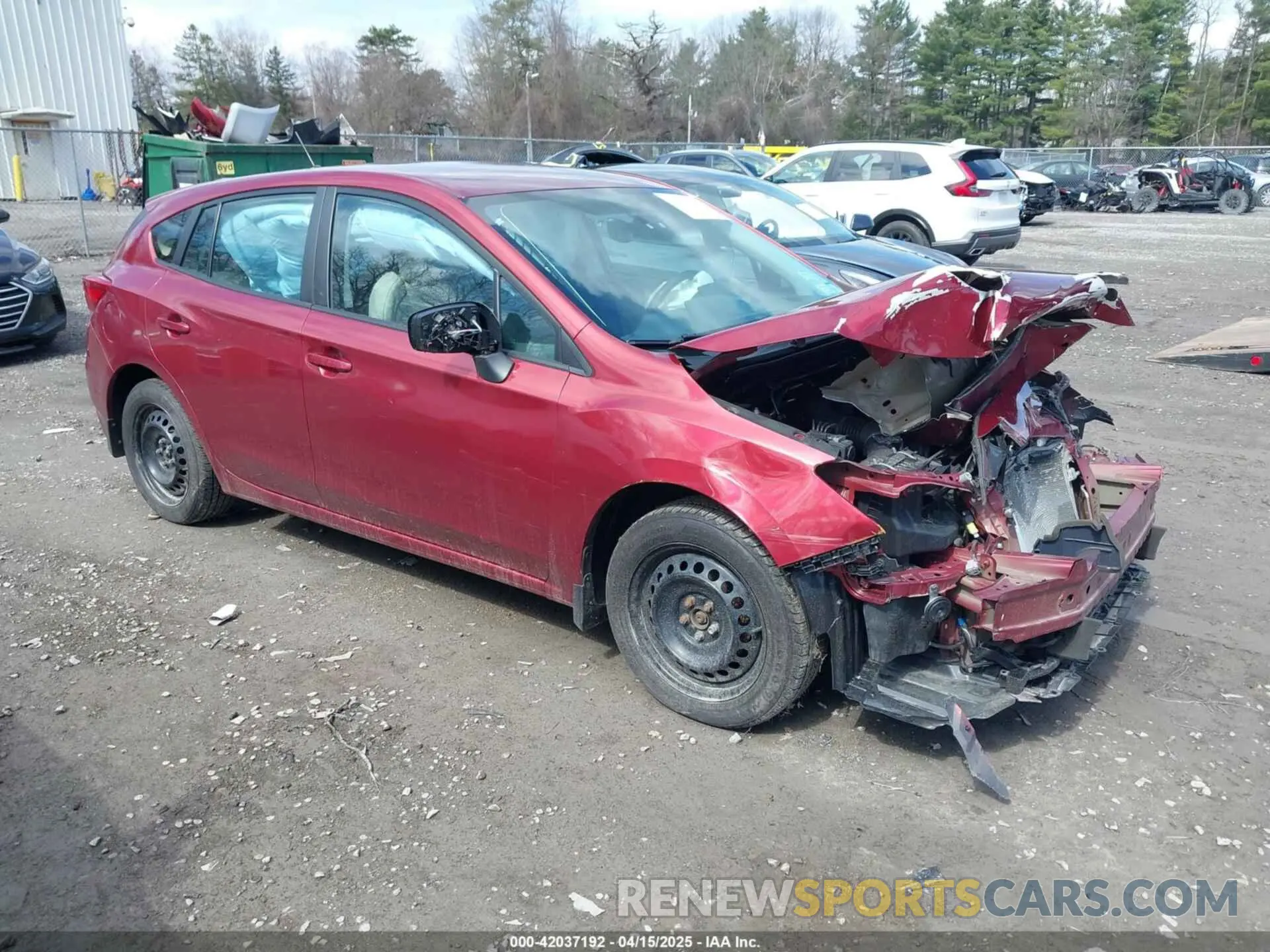 1 Photograph of a damaged car 4S3GTAA63K3759760 SUBARU IMPREZA 2019