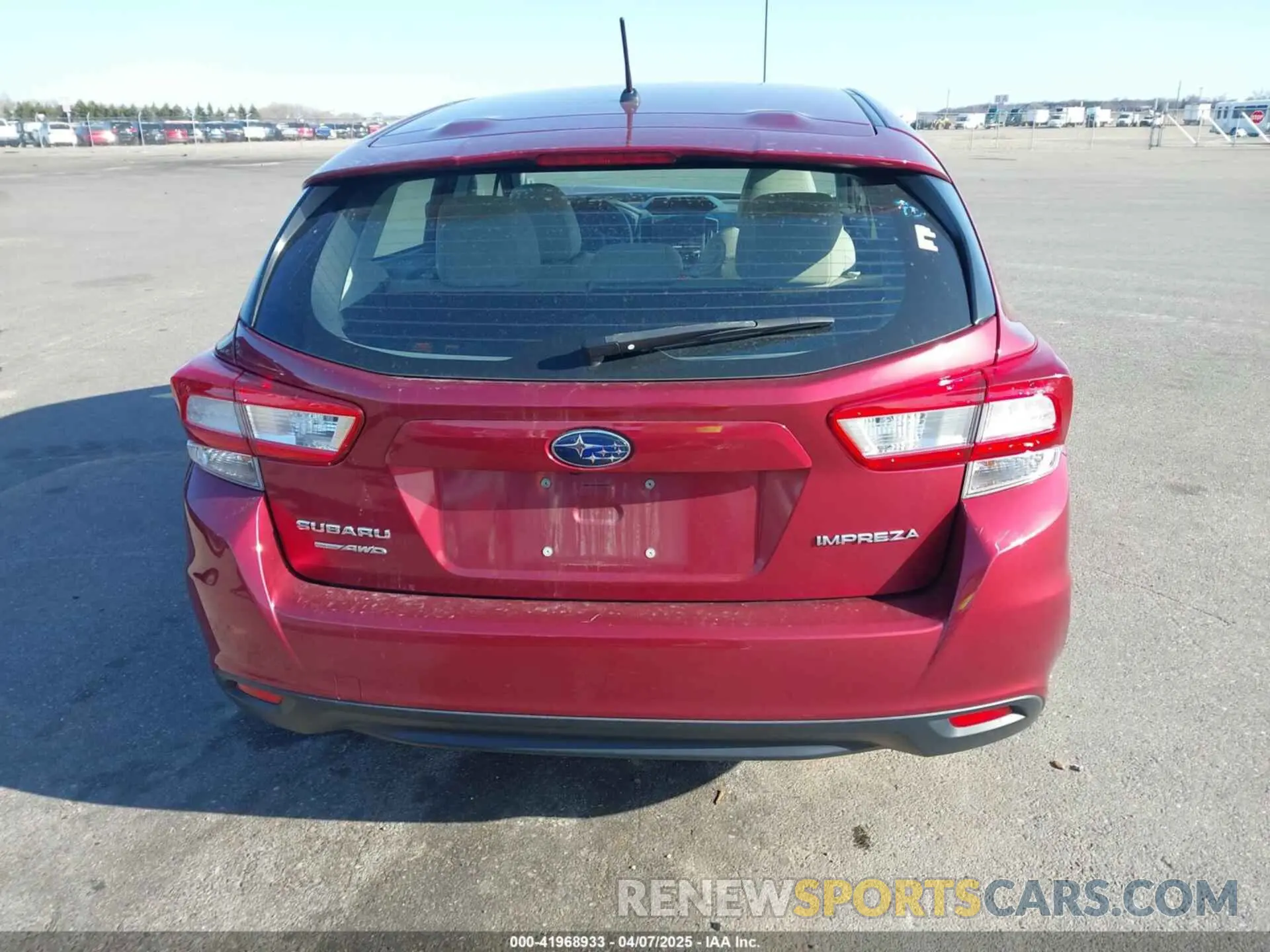 17 Photograph of a damaged car 4S3GTAA6XK1740859 SUBARU IMPREZA 2019