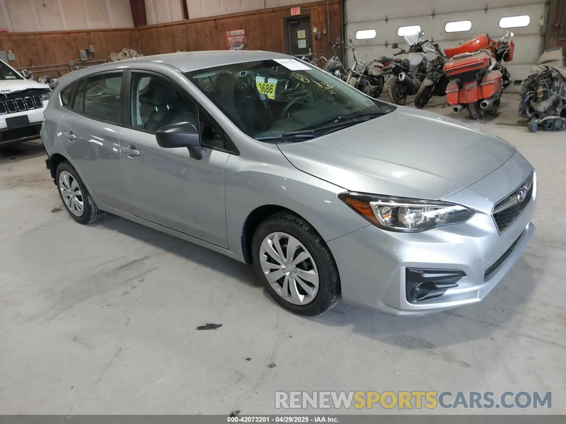 1 Photograph of a damaged car 4S3GTAB61K3737447 SUBARU IMPREZA 2019