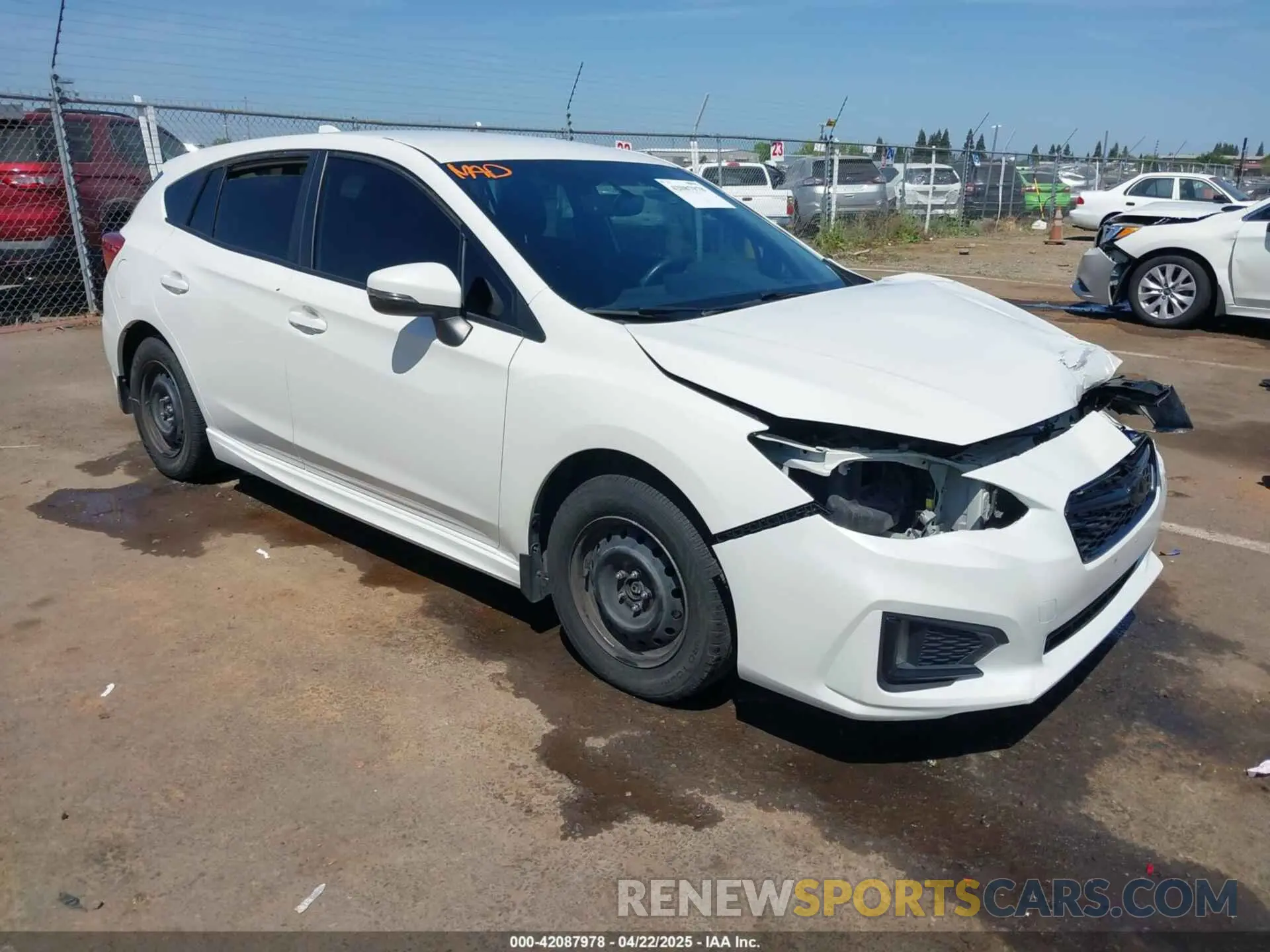 1 Photograph of a damaged car 4S3GTAJ69K1750606 SUBARU IMPREZA 2019