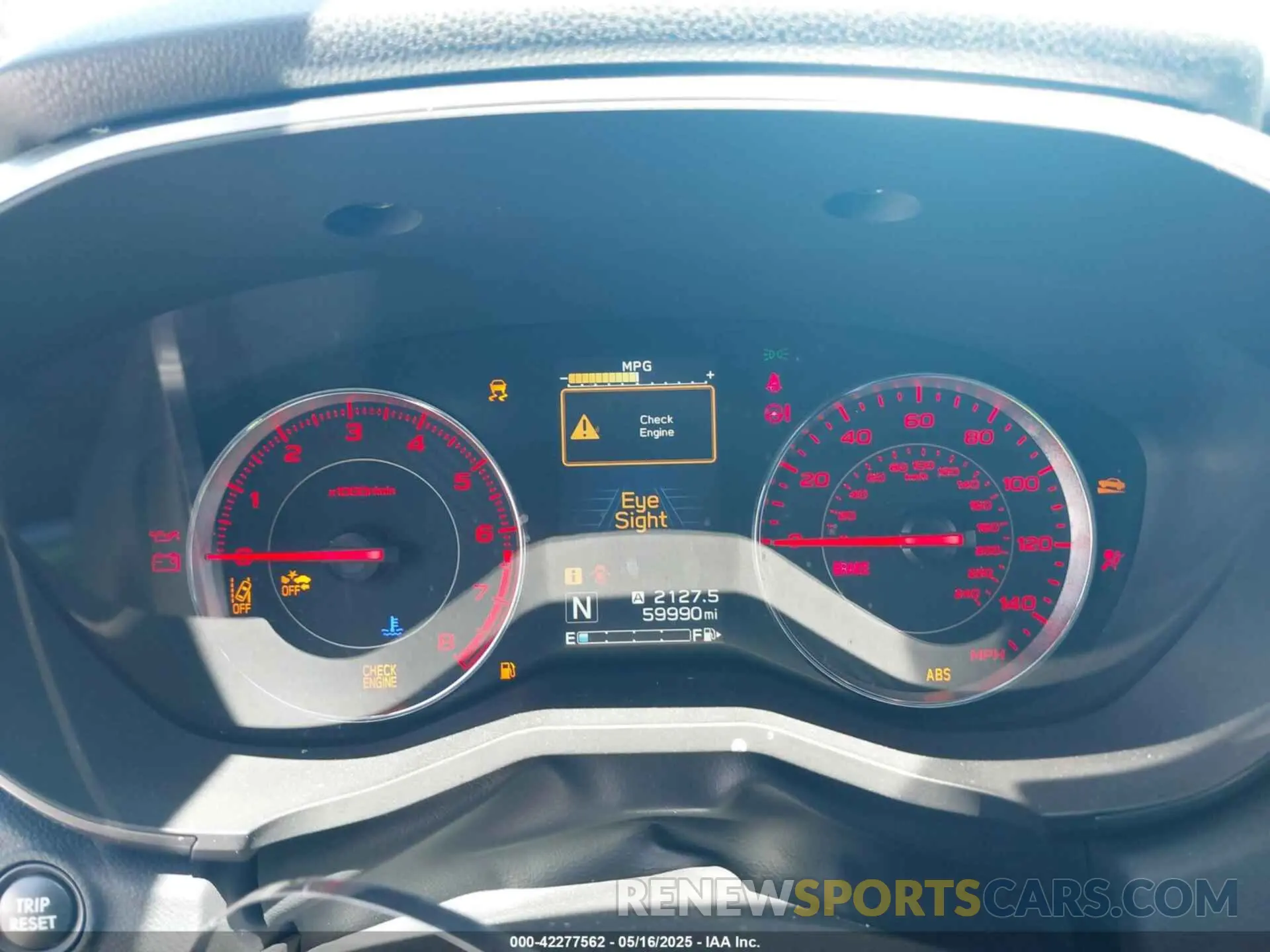 7 Photograph of a damaged car 4S3GTAM61K3741124 SUBARU IMPREZA 2019