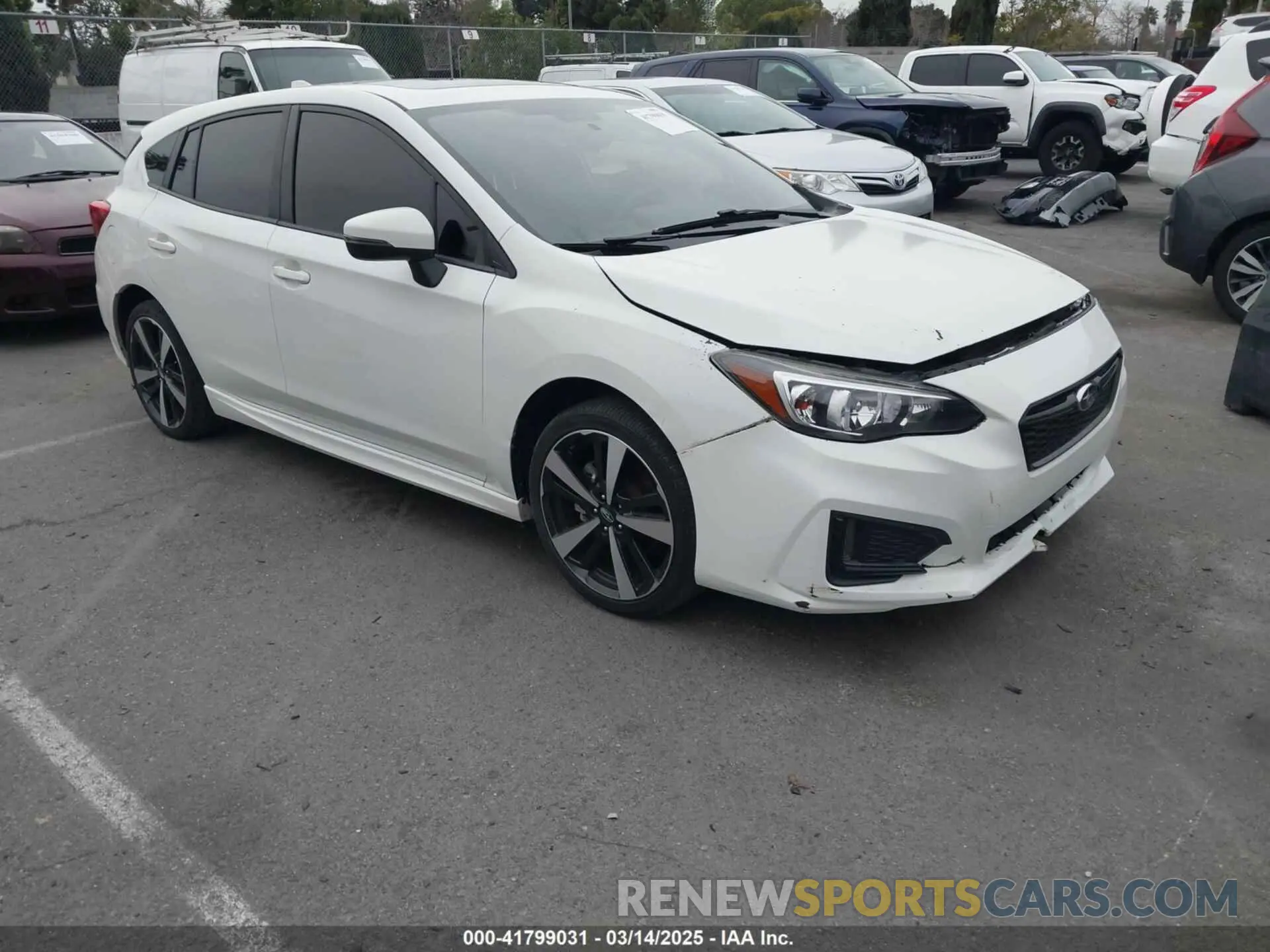 1 Photograph of a damaged car 4S3GTAM67K3756260 SUBARU IMPREZA 2019