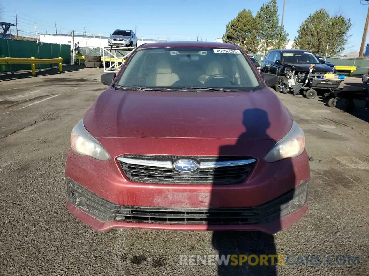 5 Photograph of a damaged car 4S3GKAB6XL3609258 SUBARU IMPREZA 2020
