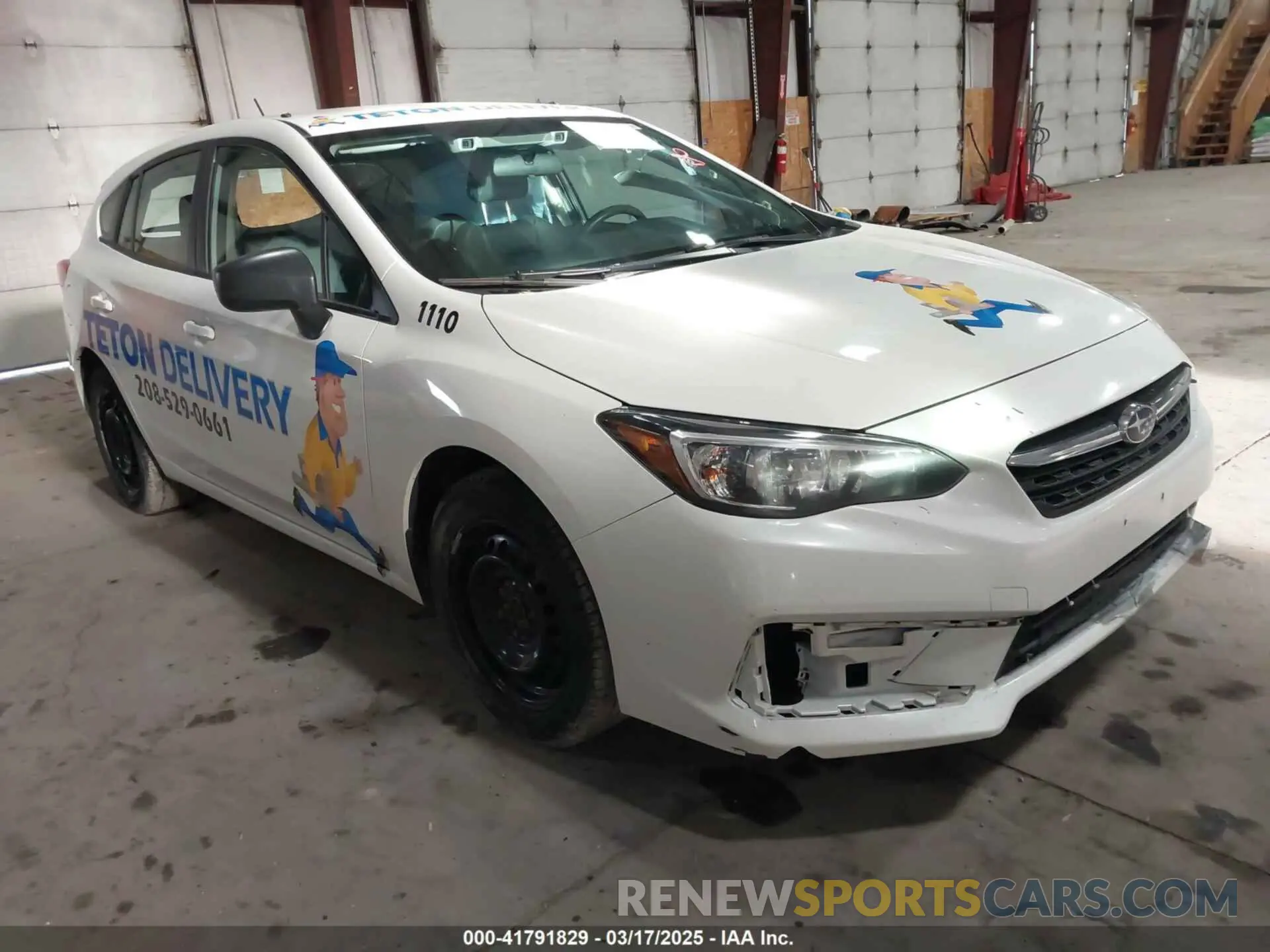 1 Photograph of a damaged car 4S3GTAB62M3701110 SUBARU IMPREZA 2021