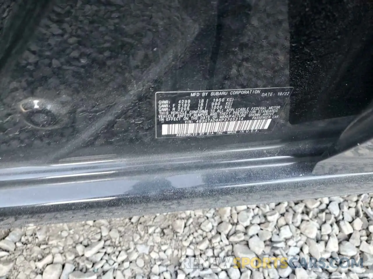 12 Photograph of a damaged car 4S3GTAD6XP3705214 SUBARU IMPREZA 2023