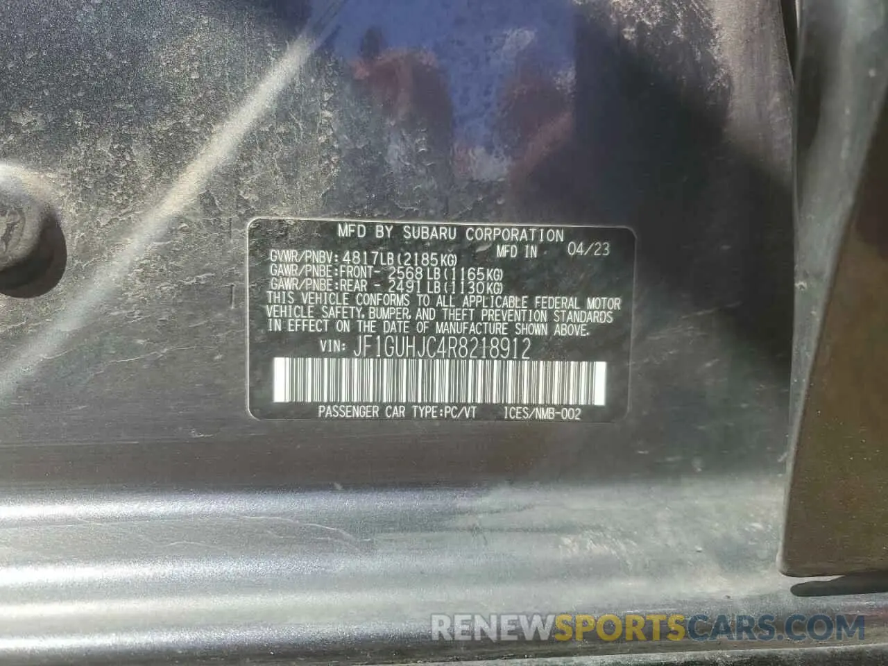 12 Photograph of a damaged car JF1GUHJC4R8218912 SUBARU IMPREZA 2024