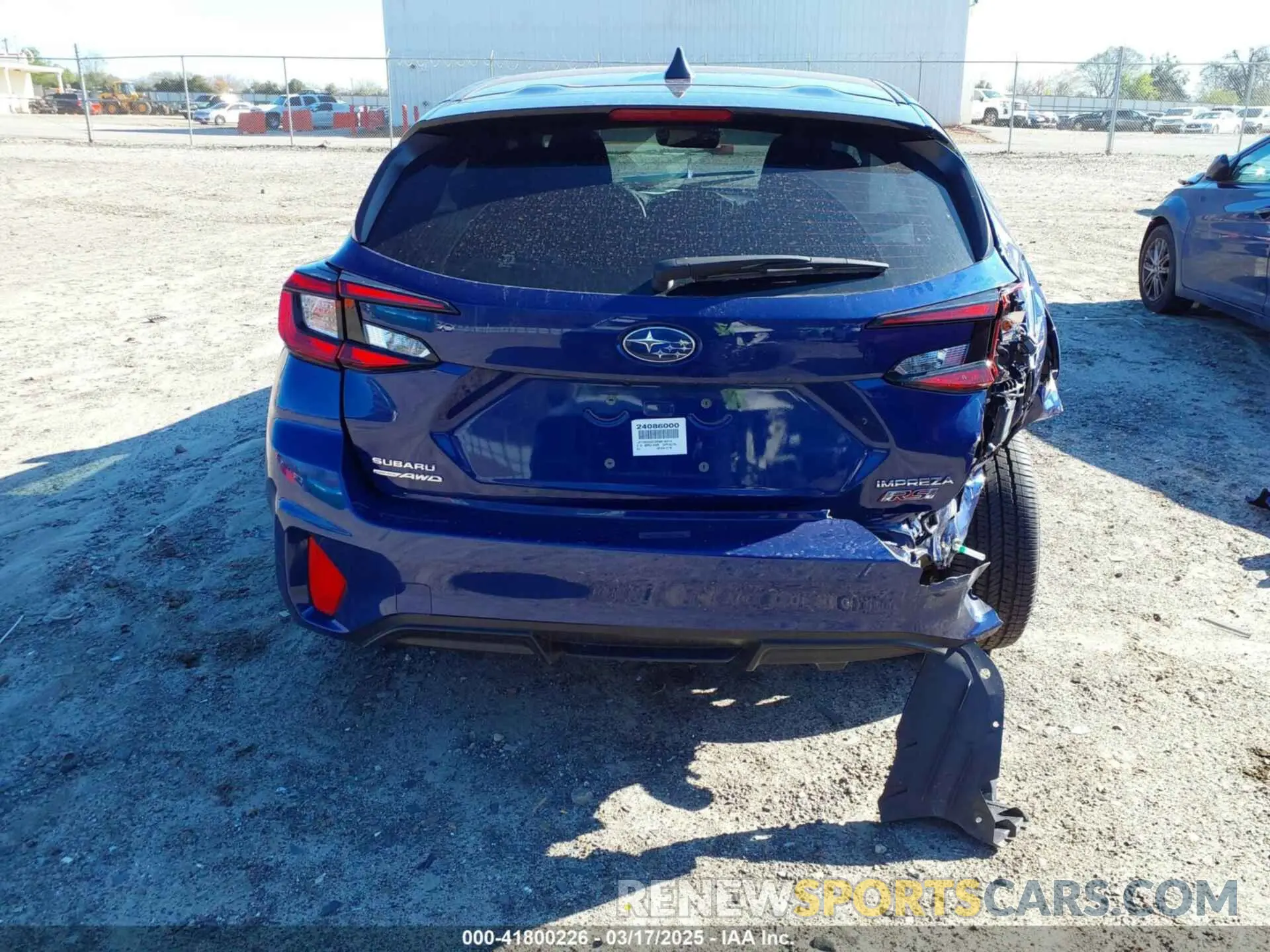 17 Photograph of a damaged car JF1GUHJC5R8318274 SUBARU IMPREZA 2024