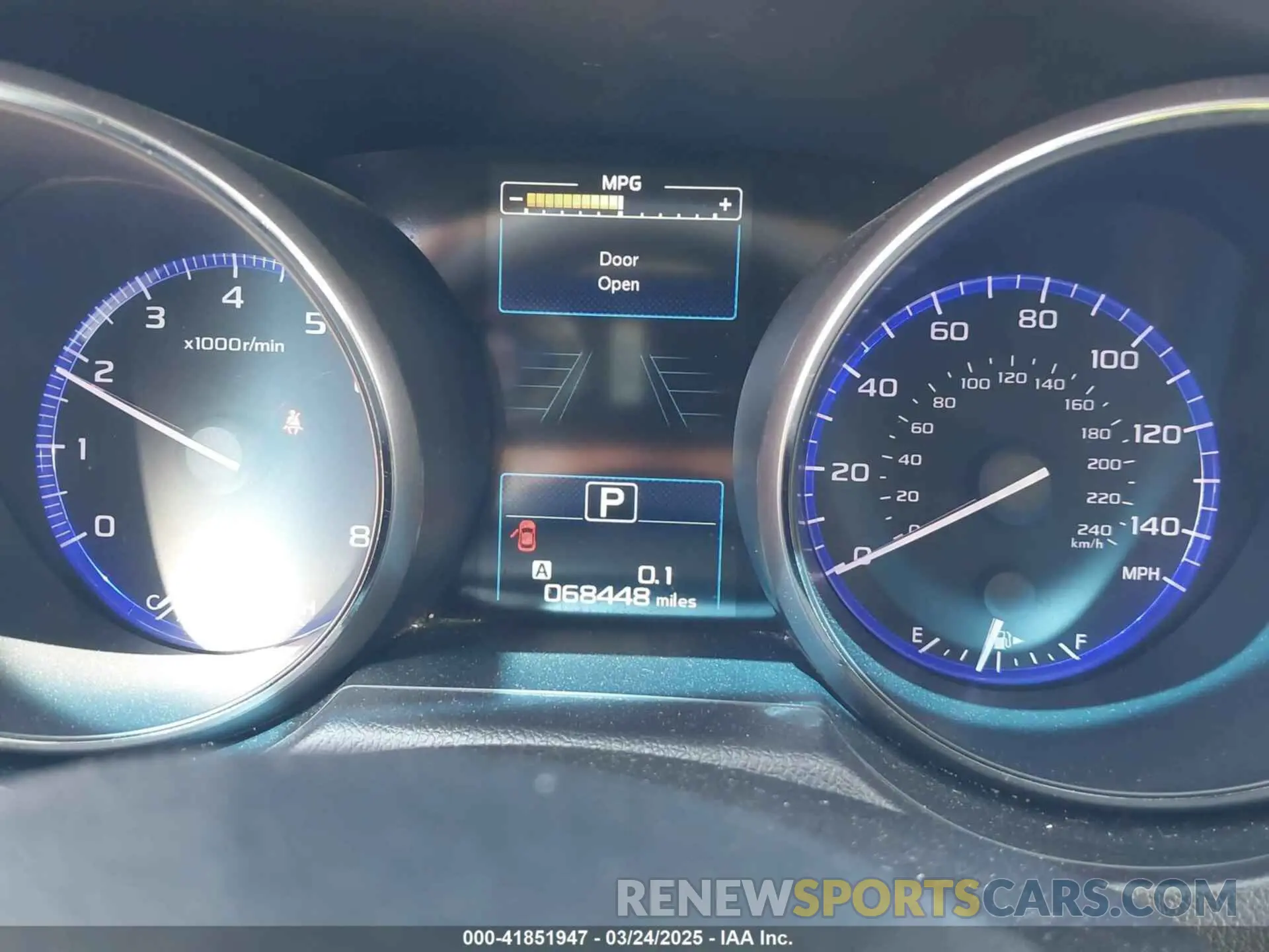 7 Photograph of a damaged car 4S3BNAB63K3005292 SUBARU LEGACY 2019