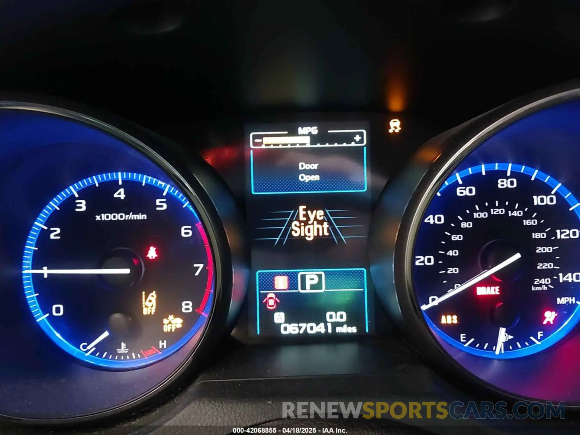 7 Photograph of a damaged car 4S3BNAB63K3024120 SUBARU LEGACY 2019