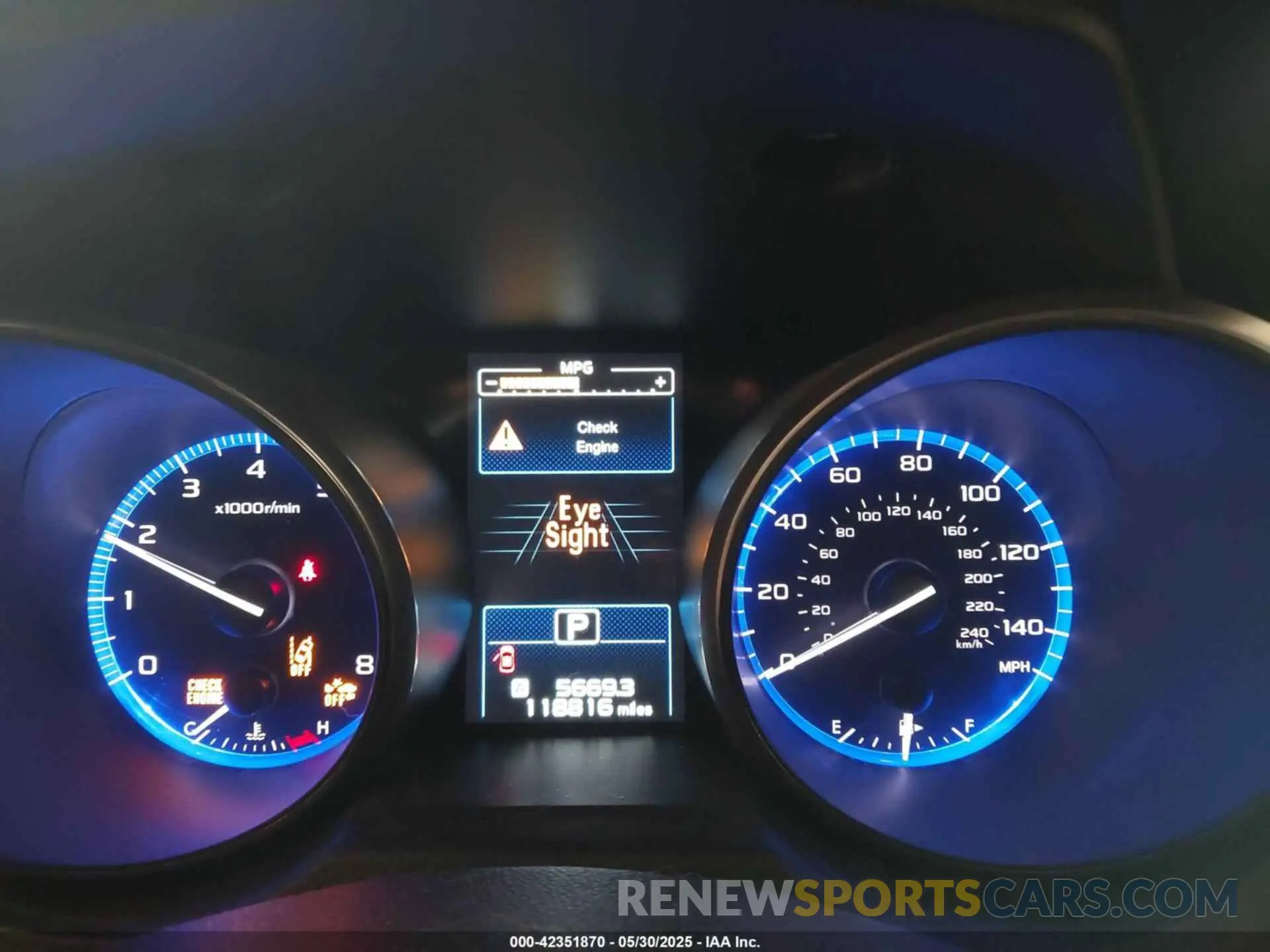7 Photograph of a damaged car 4S3BNAB65K3018867 SUBARU LEGACY 2019
