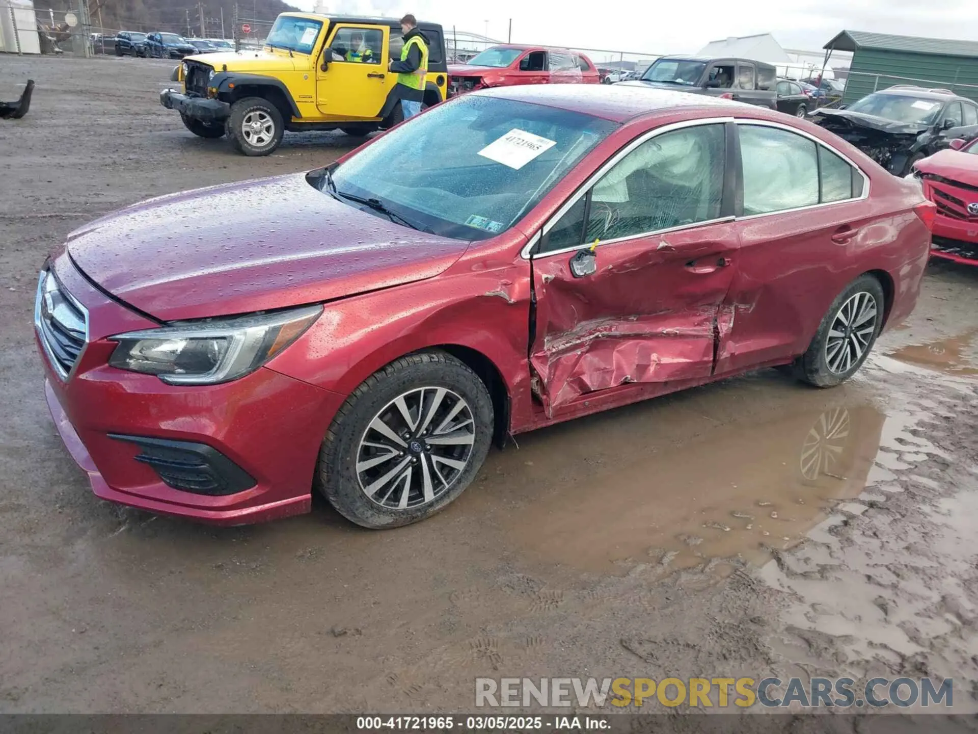 2 Photograph of a damaged car 4S3BNAF65K3021374 SUBARU LEGACY 2019