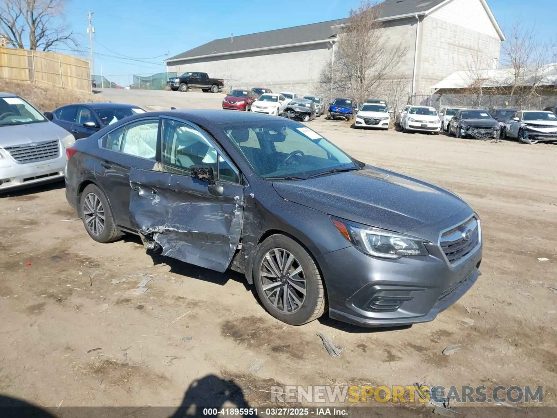 1 Photograph of a damaged car 4S3BNAF68K3009039 SUBARU LEGACY 2019