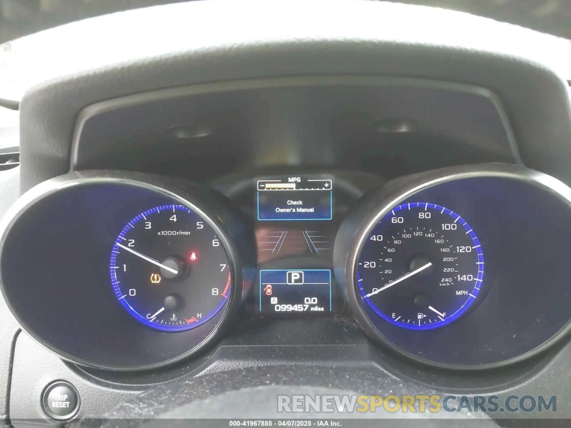 7 Photograph of a damaged car 4S3BNAF68K3016704 SUBARU LEGACY 2019