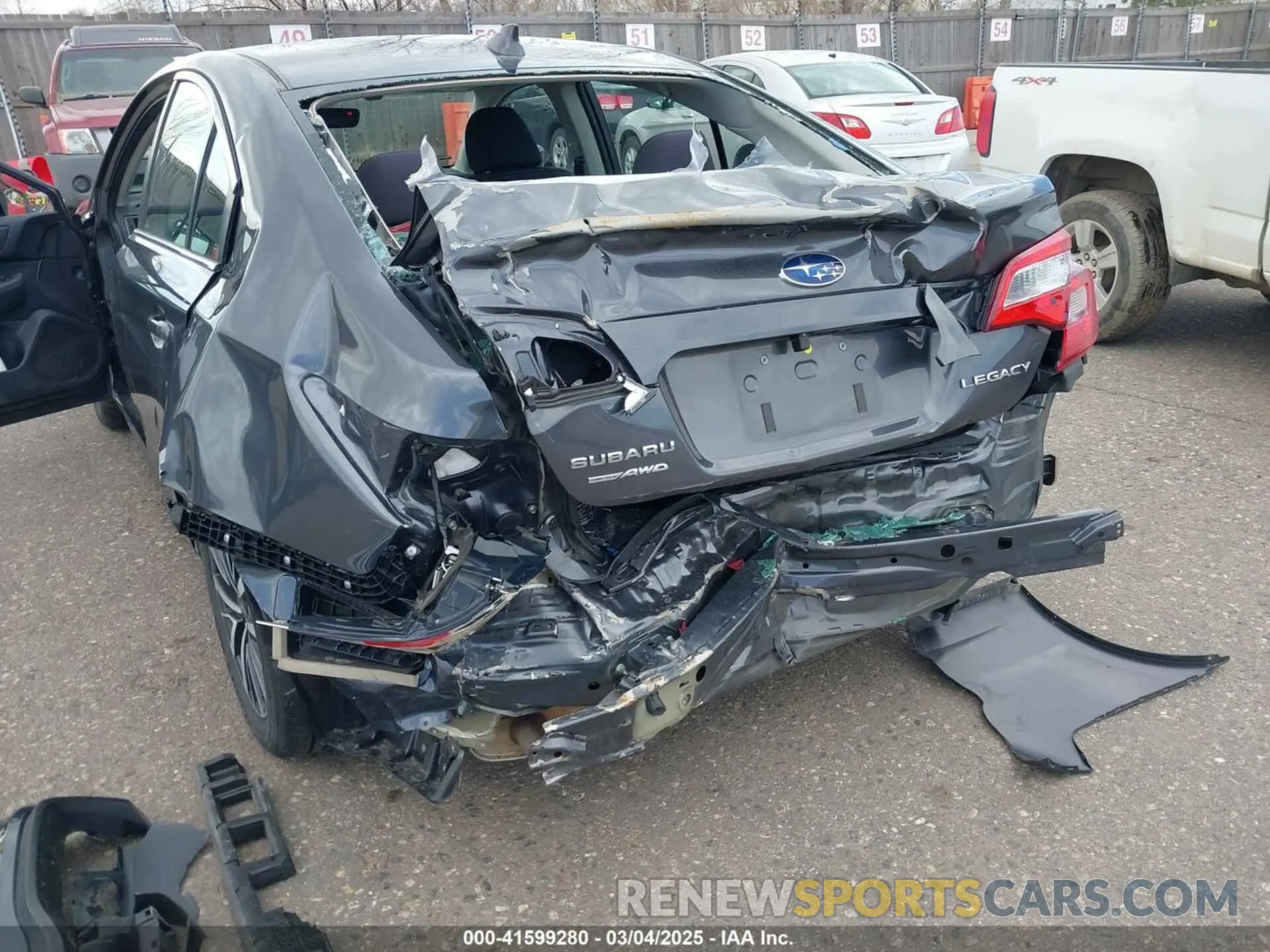 6 Photograph of a damaged car 4S3BNAF69K3033642 SUBARU LEGACY 2019