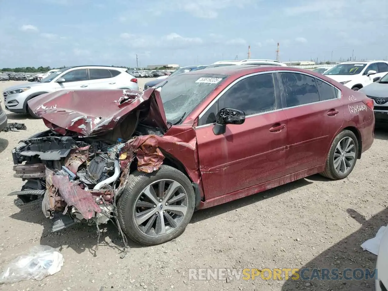 1 Photograph of a damaged car 4S3BNAN61K3040831 SUBARU LEGACY 2019
