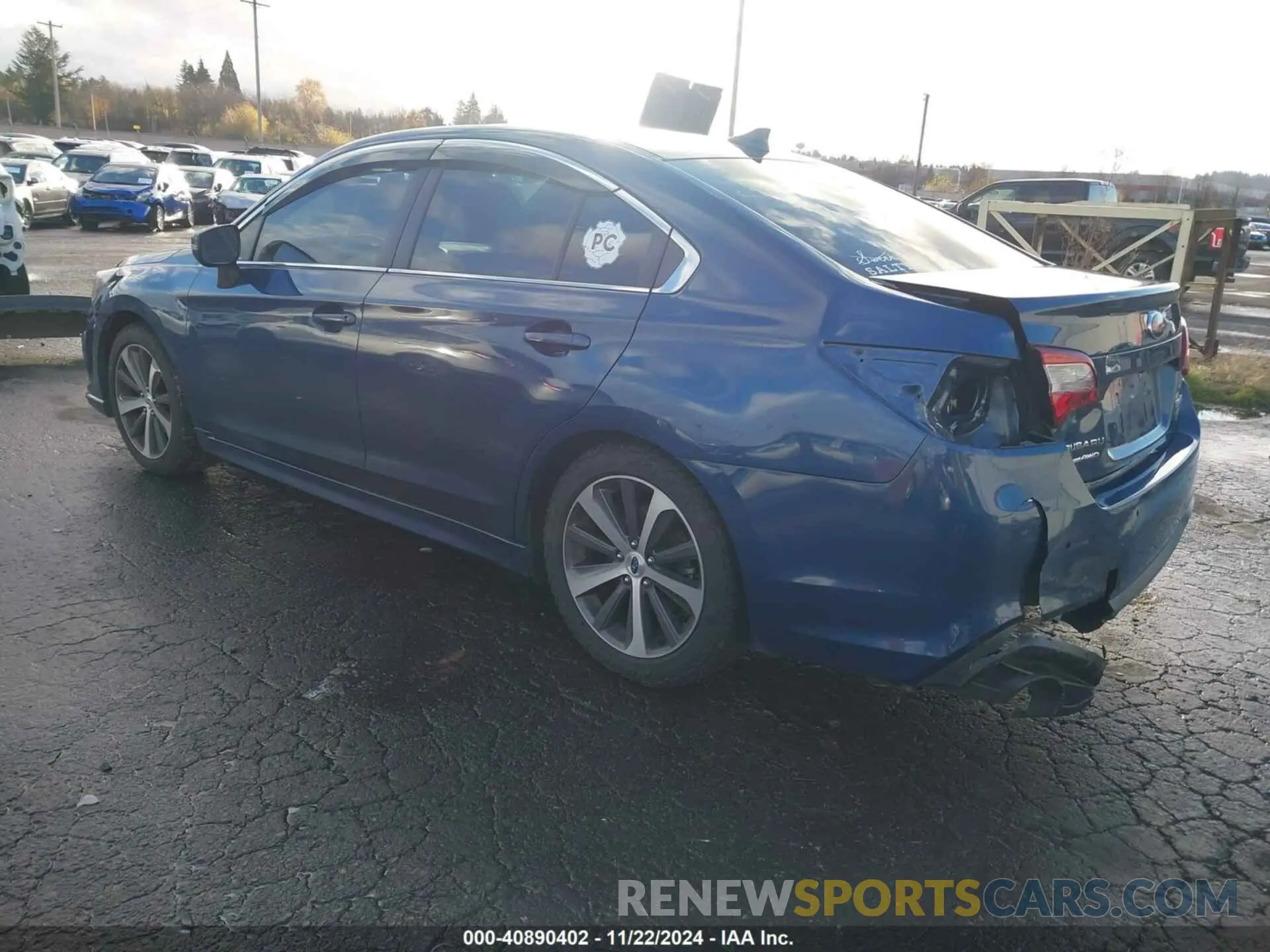 3 Photograph of a damaged car 4S3BNAN62K3028672 SUBARU LEGACY 2019