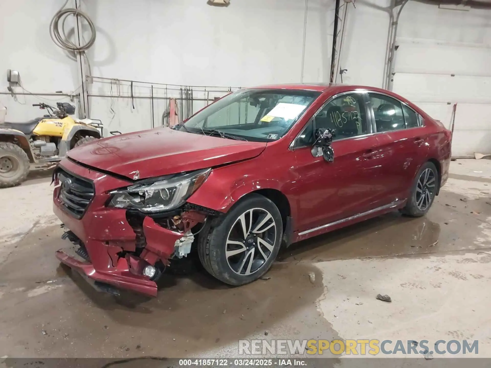 2 Photograph of a damaged car 4S3BNAS6XK3037964 SUBARU LEGACY 2019