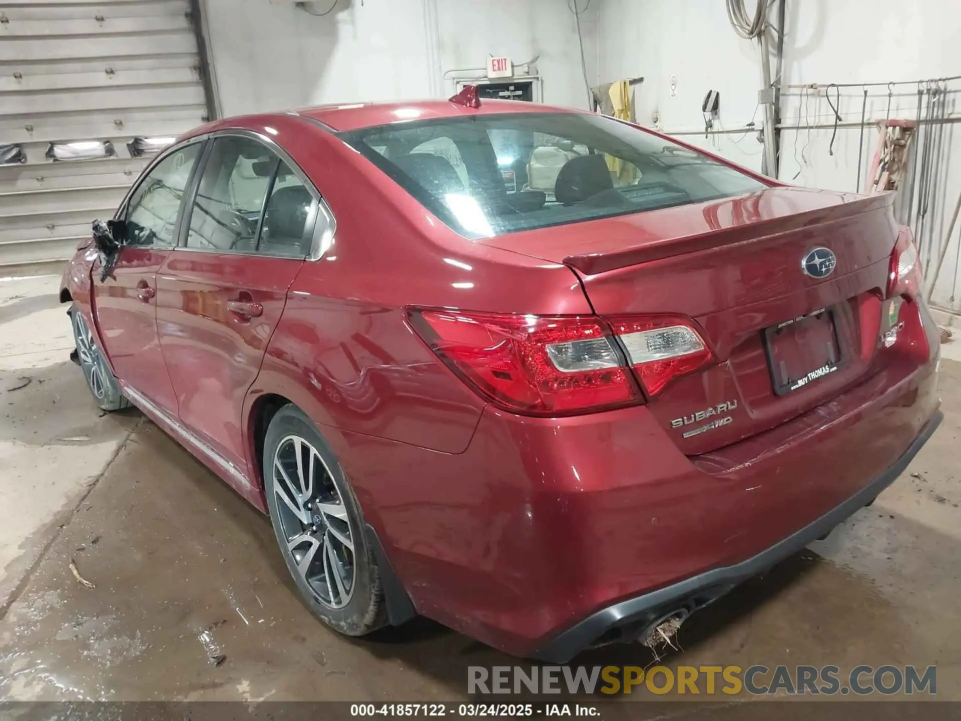 3 Photograph of a damaged car 4S3BNAS6XK3037964 SUBARU LEGACY 2019
