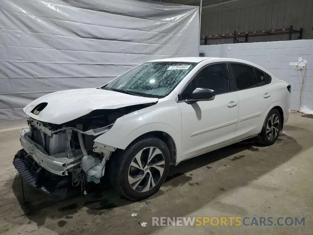 1 Photograph of a damaged car 4S3BWAB63L3011186 SUBARU LEGACY 2020
