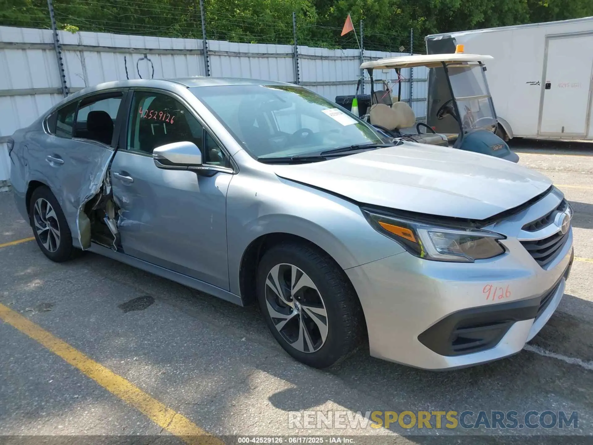 1 Photograph of a damaged car 4S3BWAC69L3026564 SUBARU LEGACY 2020