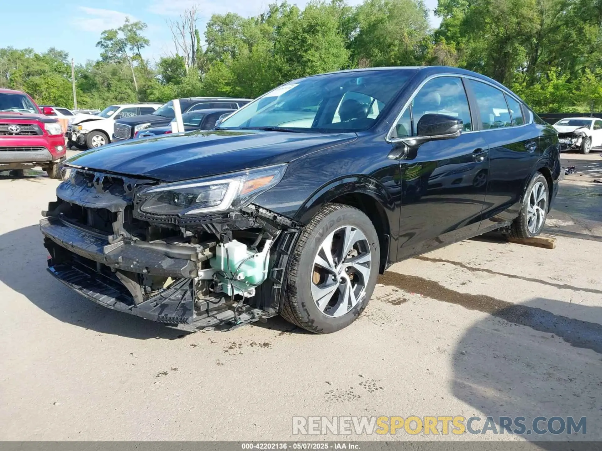 2 Photograph of a damaged car 4S3BWAE6XL3004599 SUBARU LEGACY 2020