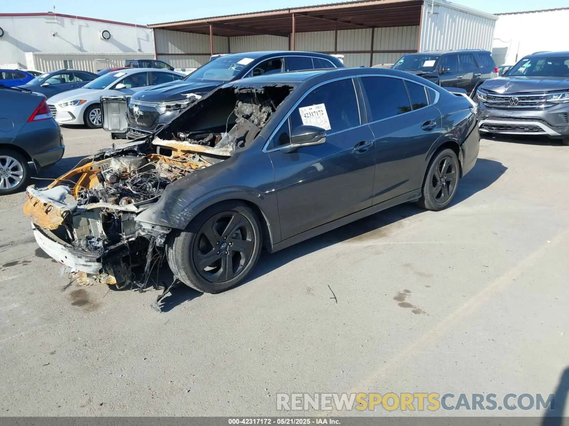 2 Photograph of a damaged car 4S3BWAG64L3009956 SUBARU LEGACY 2020