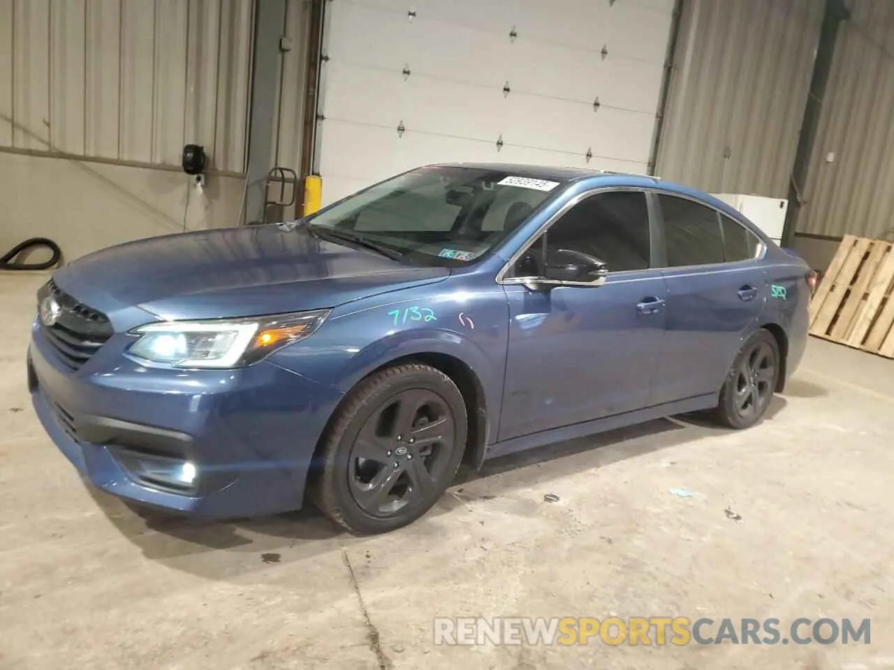 1 Photograph of a damaged car 4S3BWAG65L3028063 SUBARU LEGACY 2020