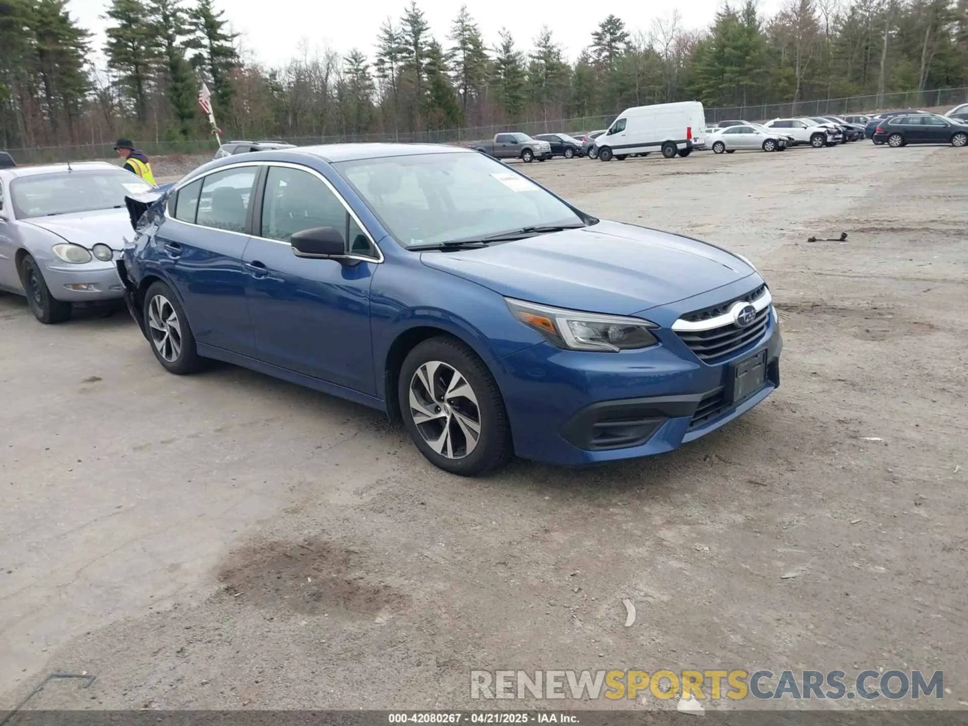 1 Photograph of a damaged car 4S3BWAB67M3002475 SUBARU LEGACY 2021