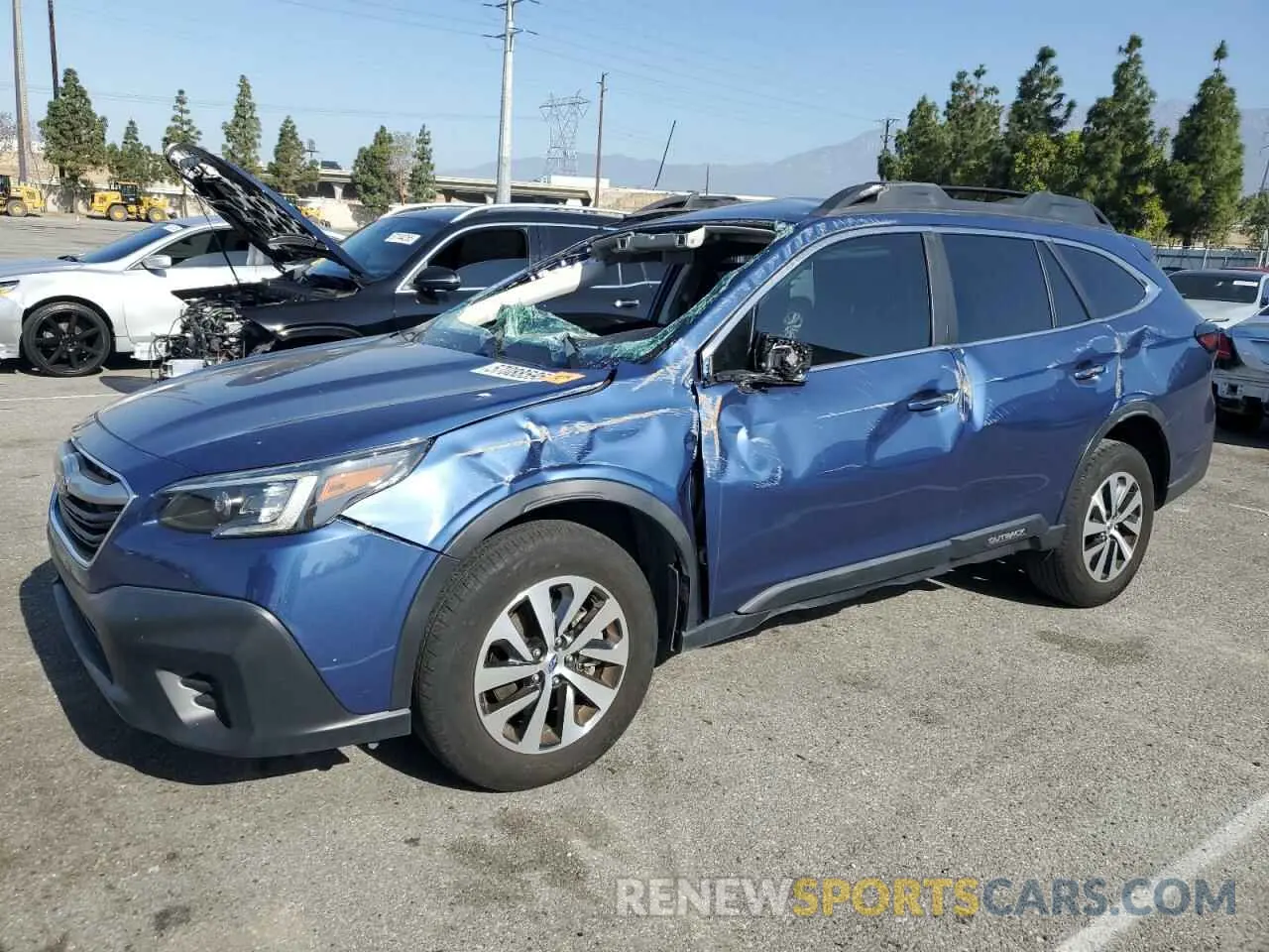 1 Photograph of a damaged car 4S4BTAAC2M3106335 SUBARU LEGACY 2021
