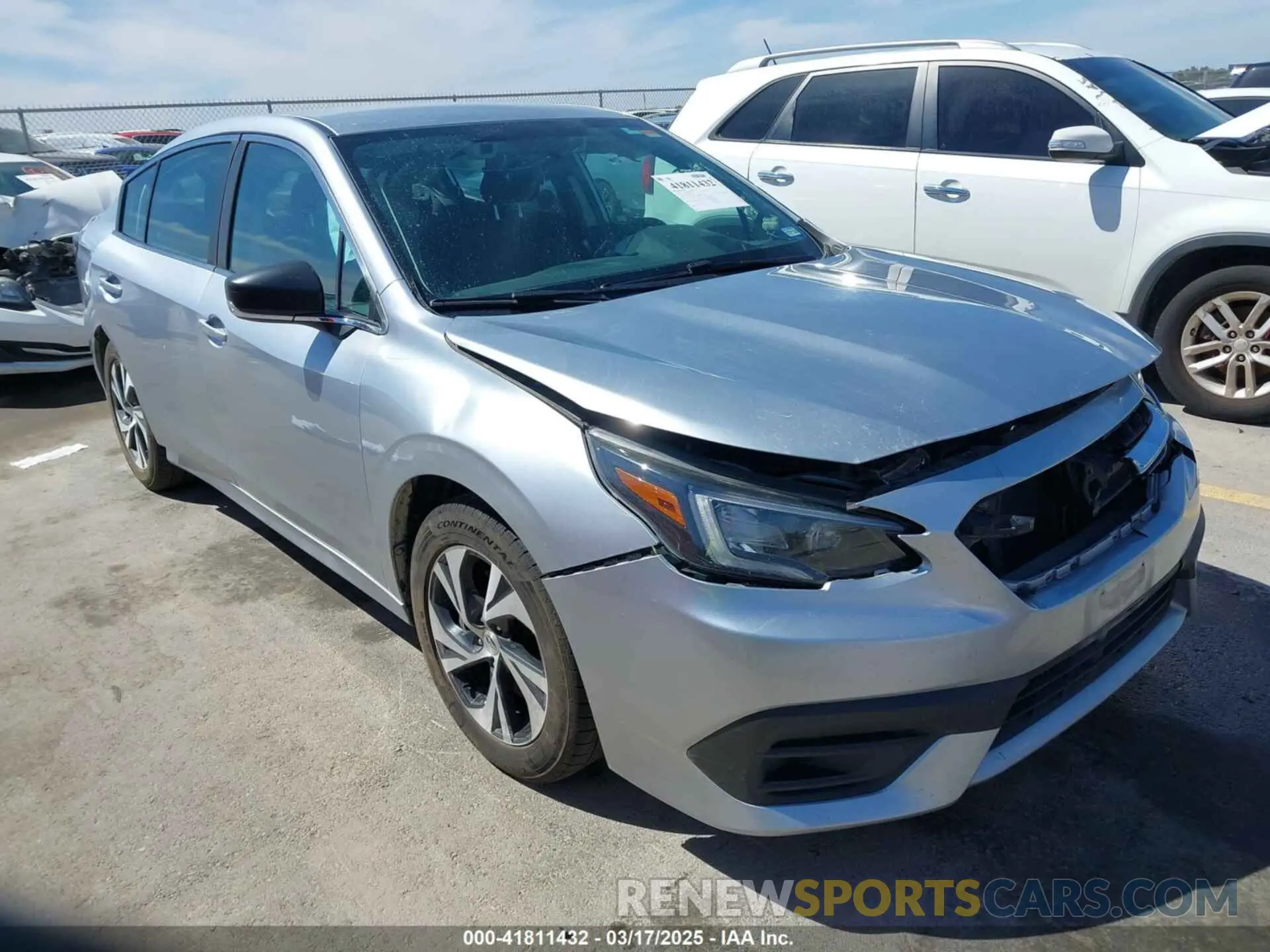 1 Photograph of a damaged car 4S3BWAB66N3010763 SUBARU LEGACY 2022