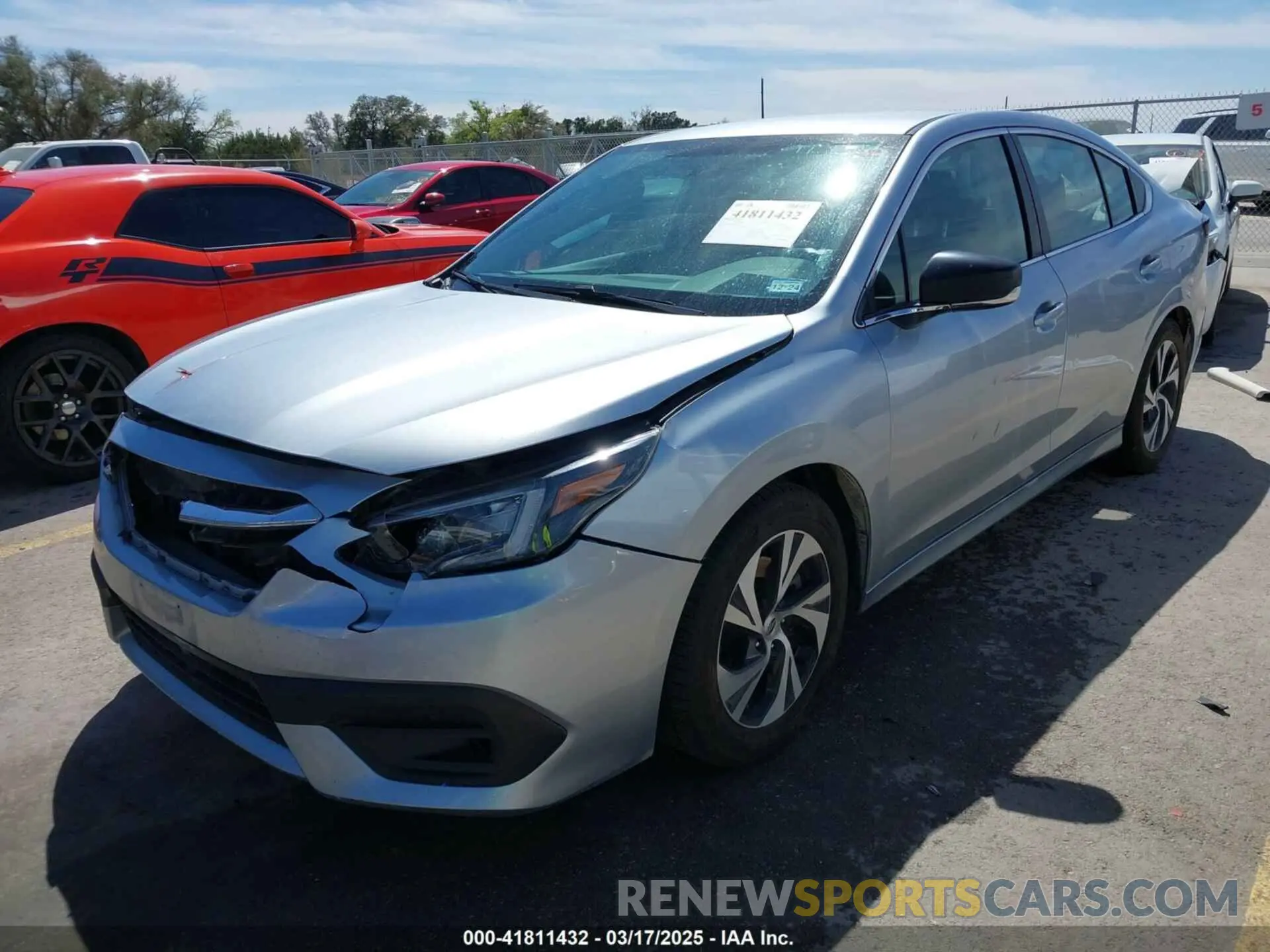 2 Photograph of a damaged car 4S3BWAB66N3010763 SUBARU LEGACY 2022